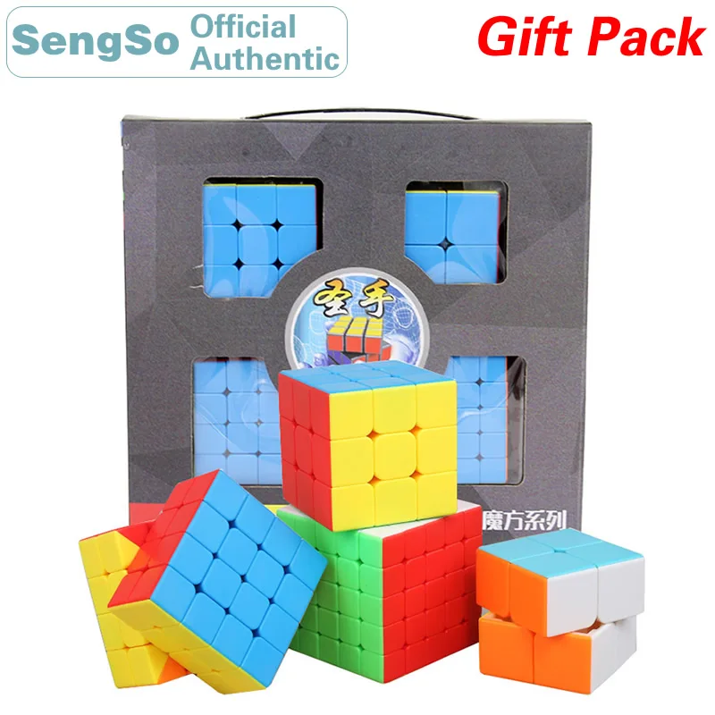 

ShengShou Legend Gift Pack 2x2x2 3x3x3 4x4x4 5x5x5 Stickerless Magic Cube Set 4PCS Educational Toys For Children