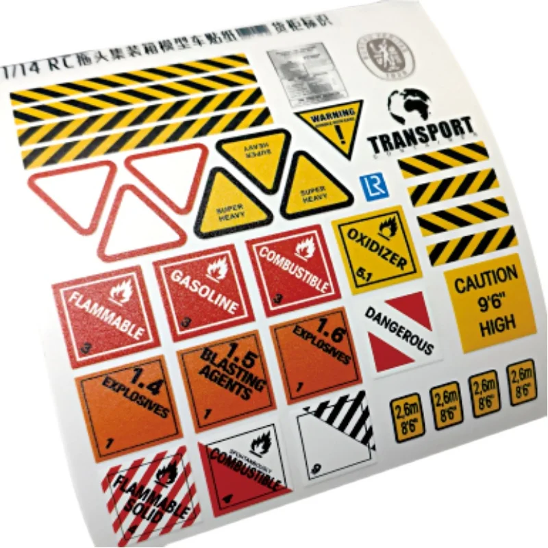 Имитация украшения контейнер УФ Водонепроницаемая наклейка для 1/14 Tamiya RC