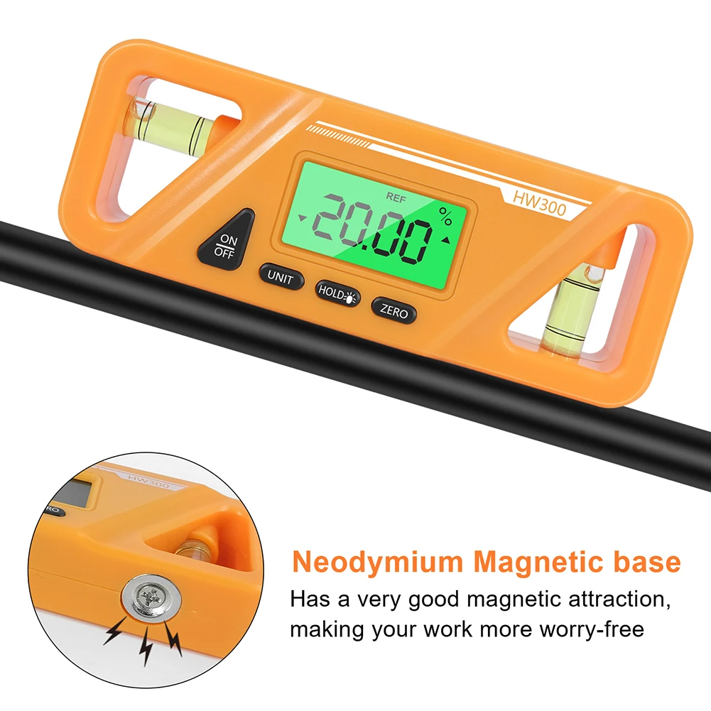 

4*90° 2*180° Digital Level Protractor Inclinometer Magnetic Base Digital Angle Gauge Tester Measuring Tools