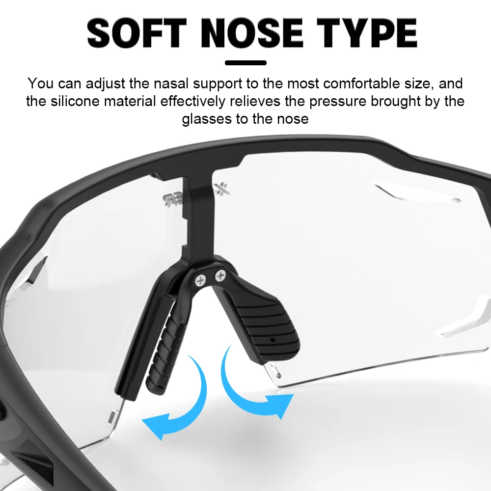 Поляризованные фотохромные солнцезащитные очки для езды на велосипеде X-TIGER