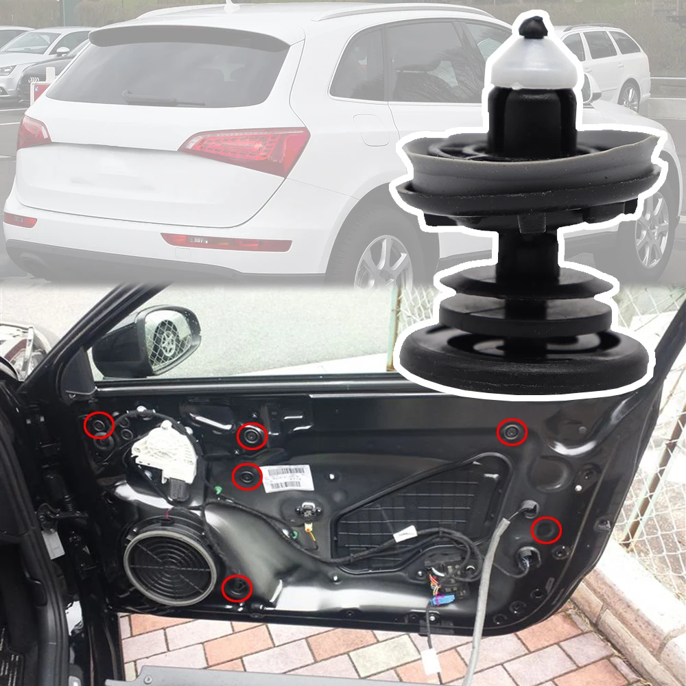 

For Audi Q5 8R 2010 2011 2012 2013 2014 - 2017 Car Door Panel Card Clips interior Fastener Fixing Trim Rivets Accessories
