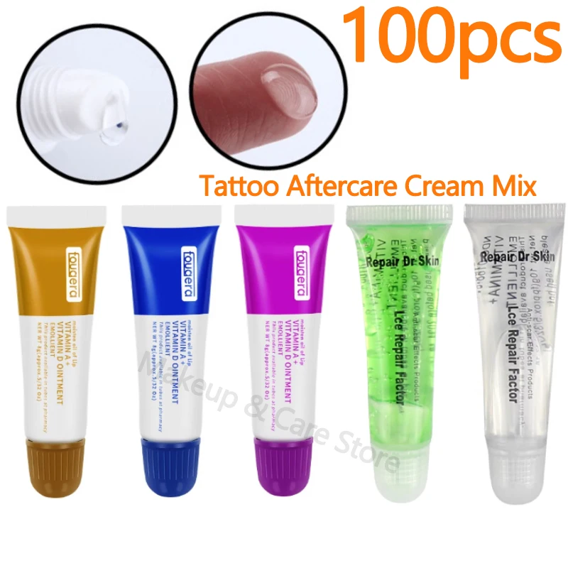 

Sdotter 100PCS Tattoo Aftercare Cream Fougera Vitamin Ointment A&D Anti Scar Repairing Cream for Permanent Makeup Tattoo Car
