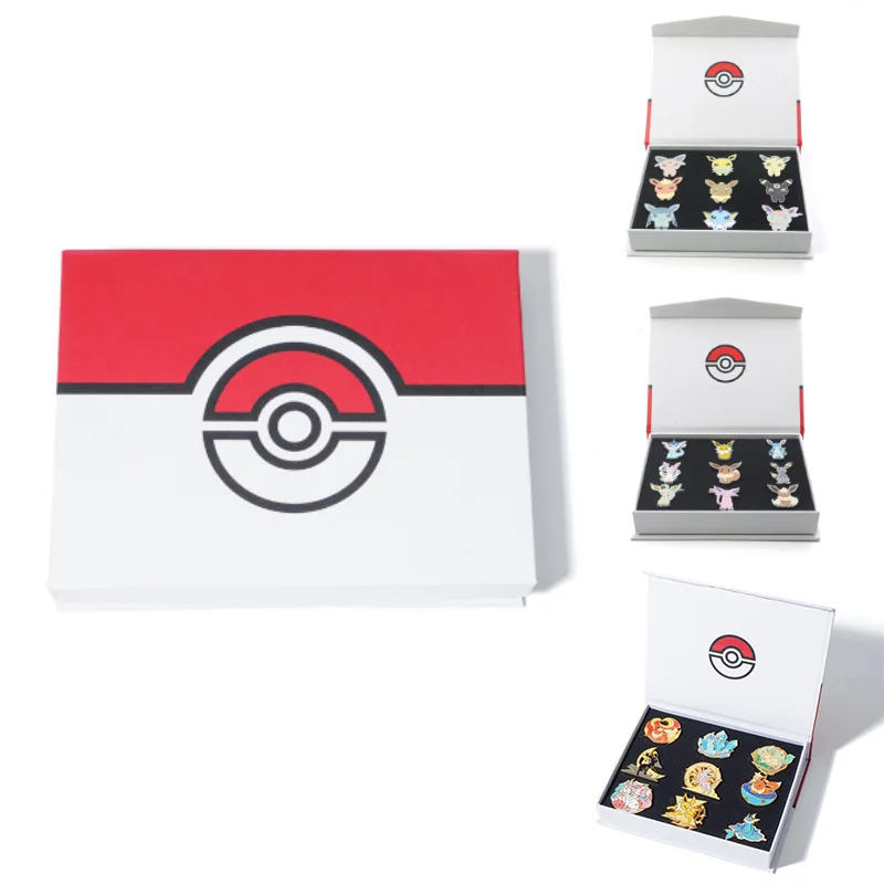 

Pokemon Cartoon Cute Ibrahimovic Badge 9 Pieces/Set Personalized Schoolbag Decoration Alloy Accessories Children's Birthday Gift
