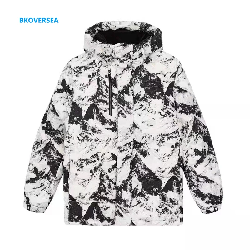 

Мужской пуховик с 90% утиными перьями, Высококачественная водонепроницаемая ветрозащитная куртка для улицы и катания на лыжах