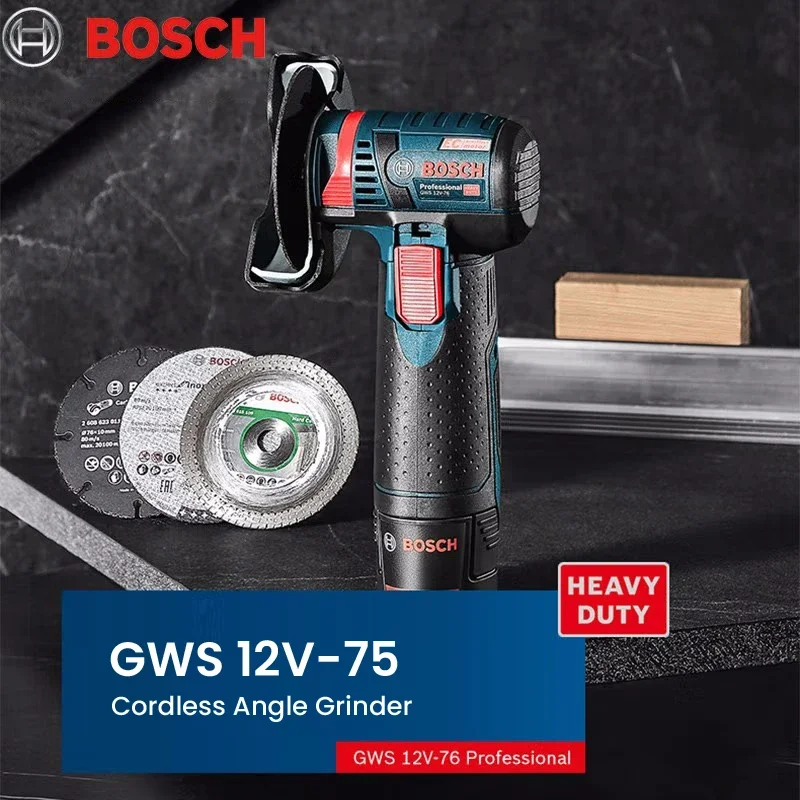 Bosch GWS 12V-76 Аккумуляторная угловая шлифовальная машина 76 мм Режущий диск 19500 об/мин