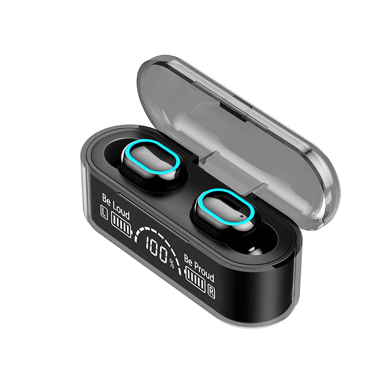 

Bluetooth Headset Wireless TWS Binaural Mini In-ear Digital Sports Headset Three True Power Display With Charging Cable