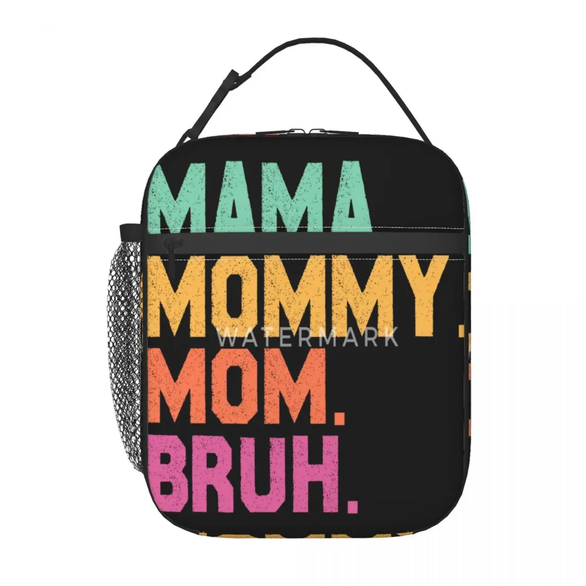 

Mama Mommy Mom Bruh Mother's Day Vintage Insulated Lunch Bag Popular Portable Gift Insulated Lunch Bag Customizable