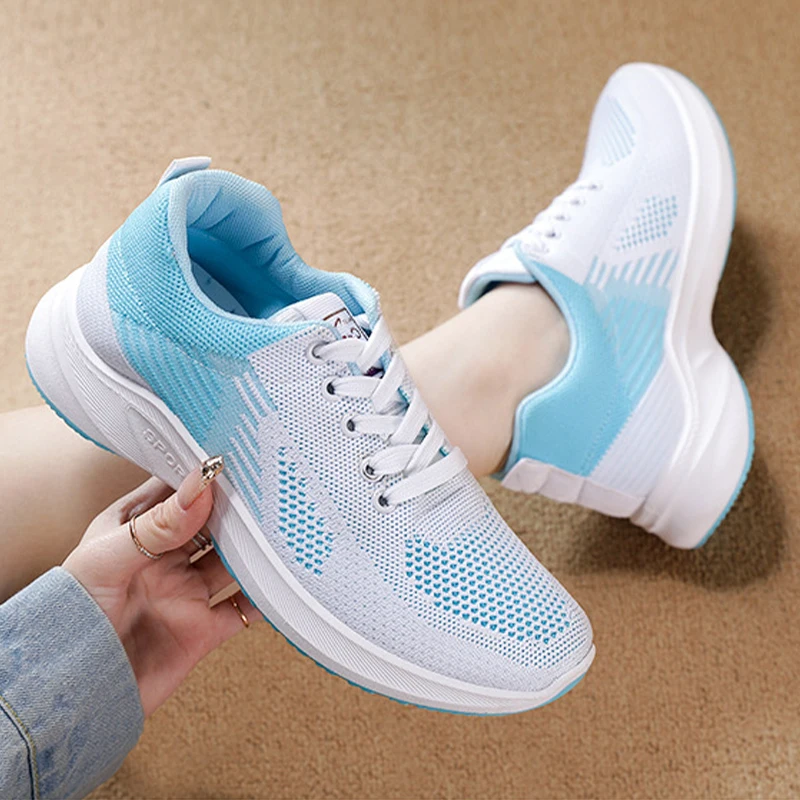 

2022 Women Sneakers Outdoor Shock Light Aircushion Running Shoes Comfortable Breathable Casual Shoes Zapatillas Planos Mujer