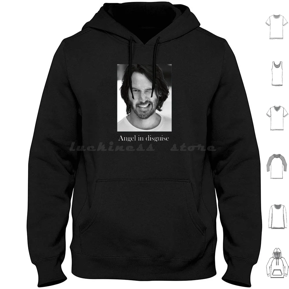 

Keanu Reeves-Angel In Disguise Hoodie cotton Long Sleeve Keanu Reeves Keanu Reeves Angel Buldi Design