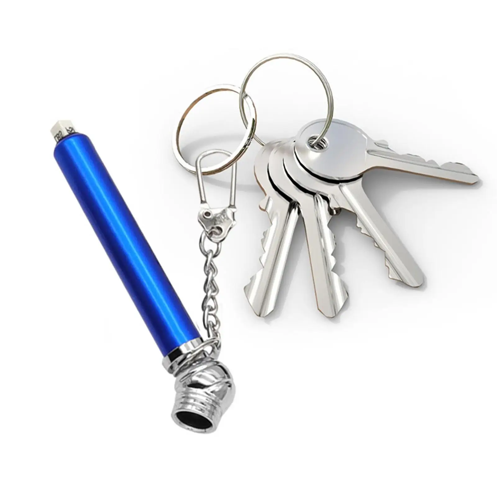 Мини-манометр для шин 10-50 фунтов на квадратный дюйм с подвесной цепью