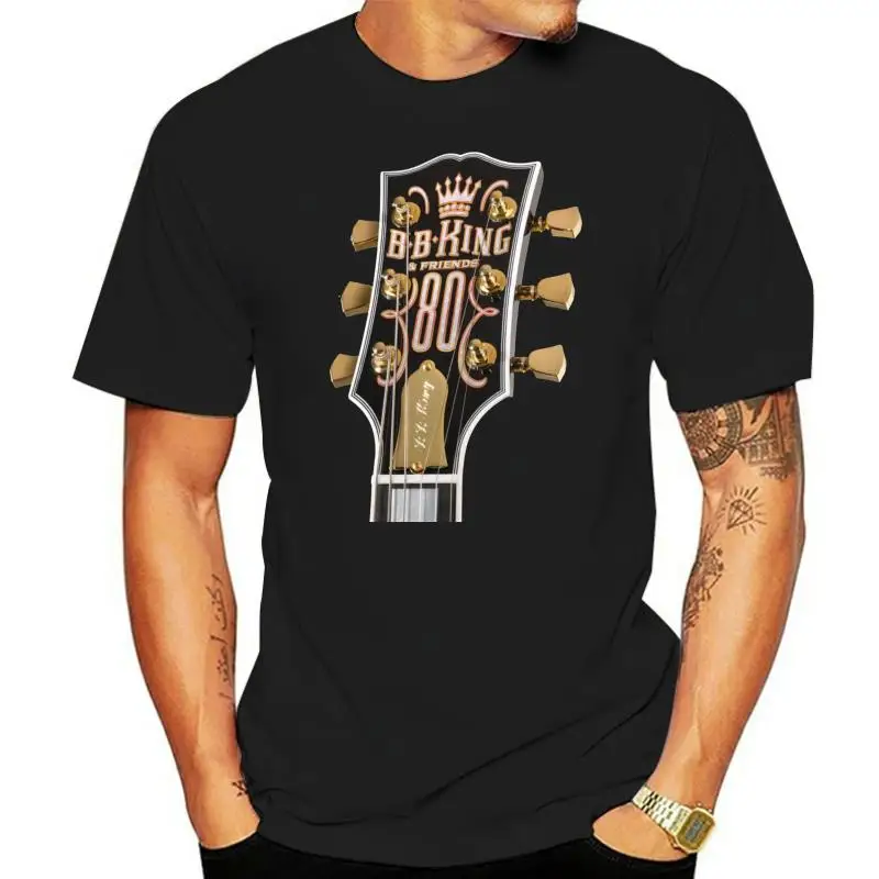 

BB King And Friends 80 Men's Black Tops Tee T Shirt Size S M L XL 2XL 3XL Streetwear Tops T-Shirt