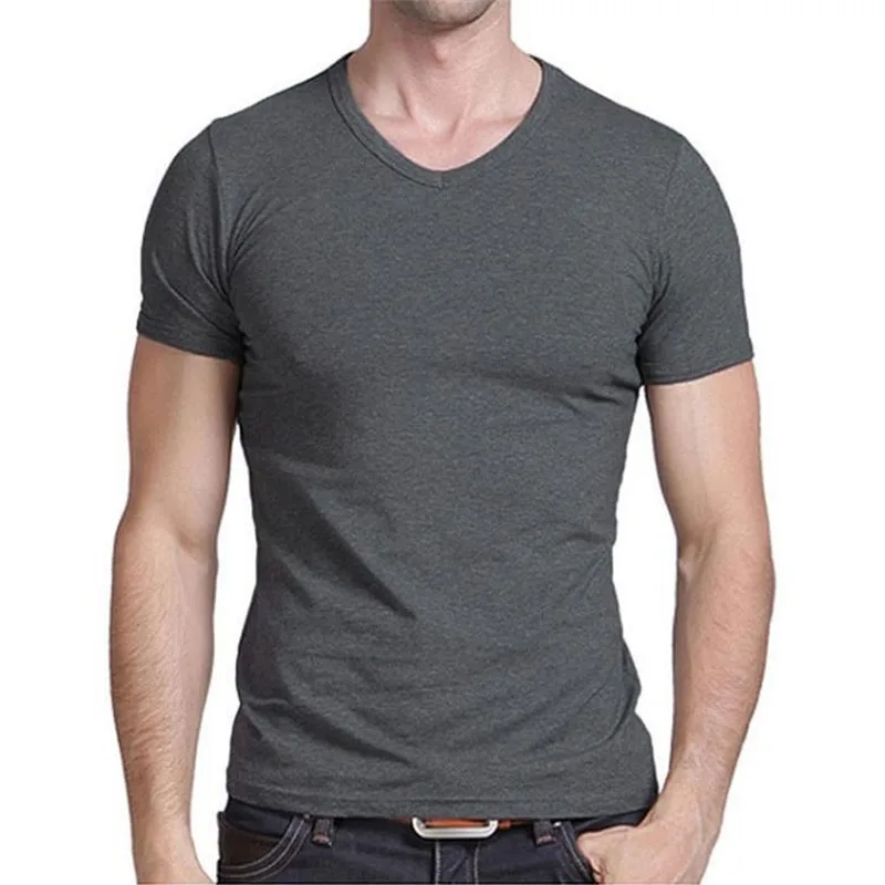 7609-T-  men's t-shirt summer new loose 3 five-point sleeve T-shirt