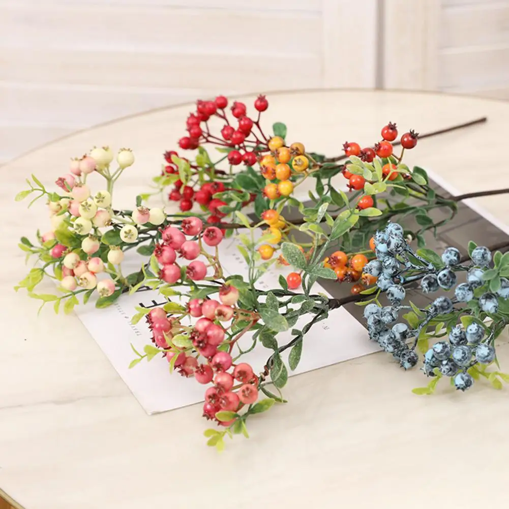 

Useful Nice-looking Eco-friendly Maintenance Free Emulation Bacca Home Decoration Artificial Berry Artificial Bacca