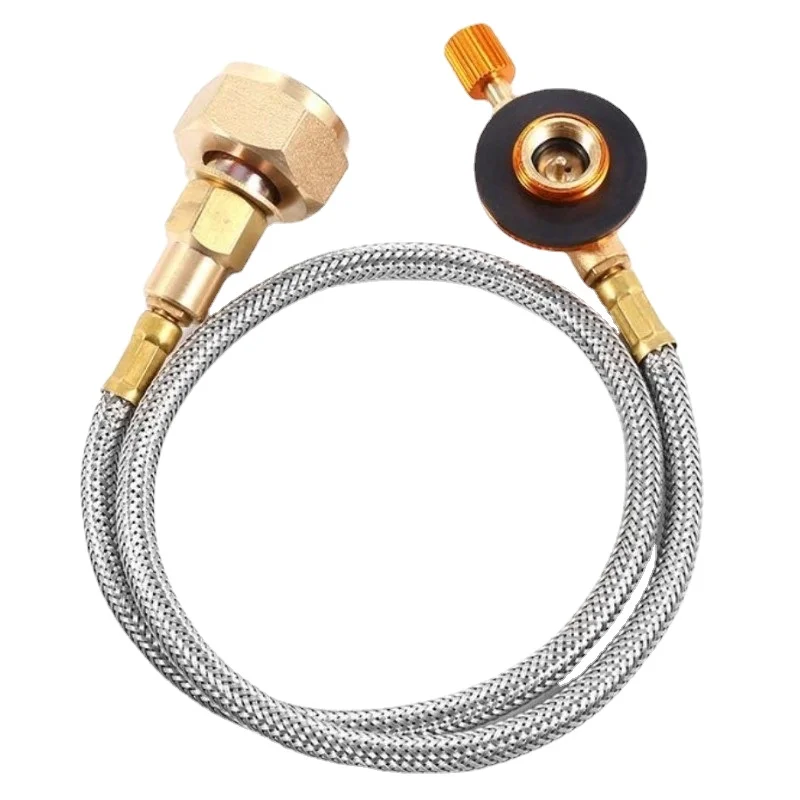 Outdoor Camping Gas Stove Propane Refill Adapter Burner LPG Flat Cylinder tank Coupler Container Save Durable Metal Tube | Спорт и