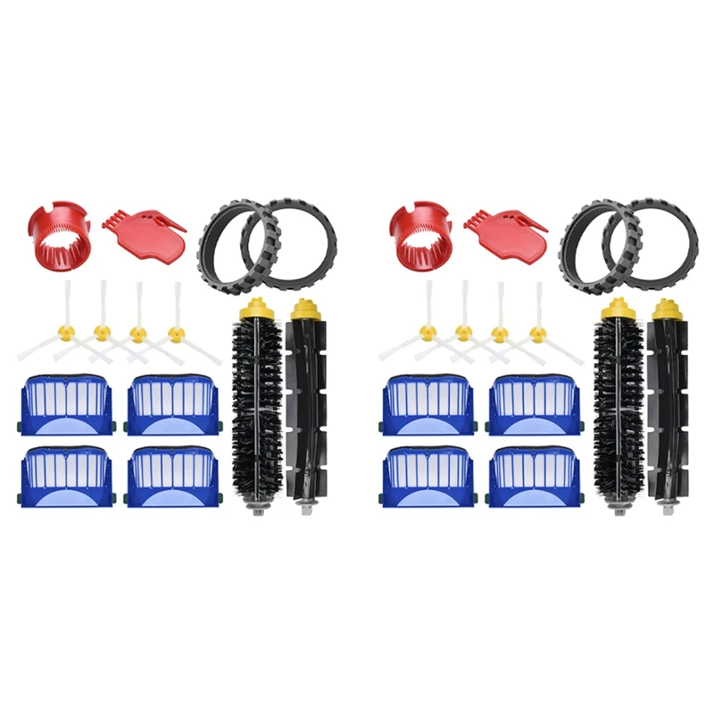 

24-Pack Replacement Parts Accessories Compatible For Irobot Roomba 675 670 665 690 692 671 Anti-Skip Rubber Wheel