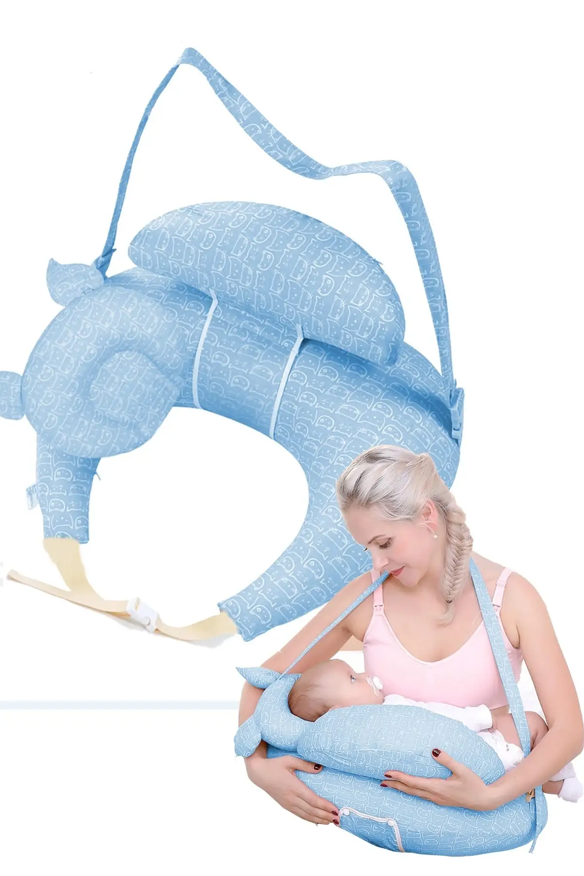 Хлопковая поясная подушка для новорожденных, U-образная подушка для грудного вскармливания, поддерживающая подушка для младенцев, подушка для сидения, детские подушки