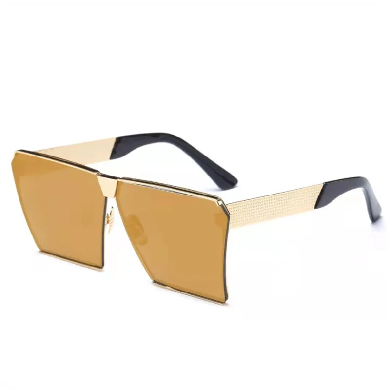 Модные трендовые мужские солнцезащитные очки с большой оправой уличные для
