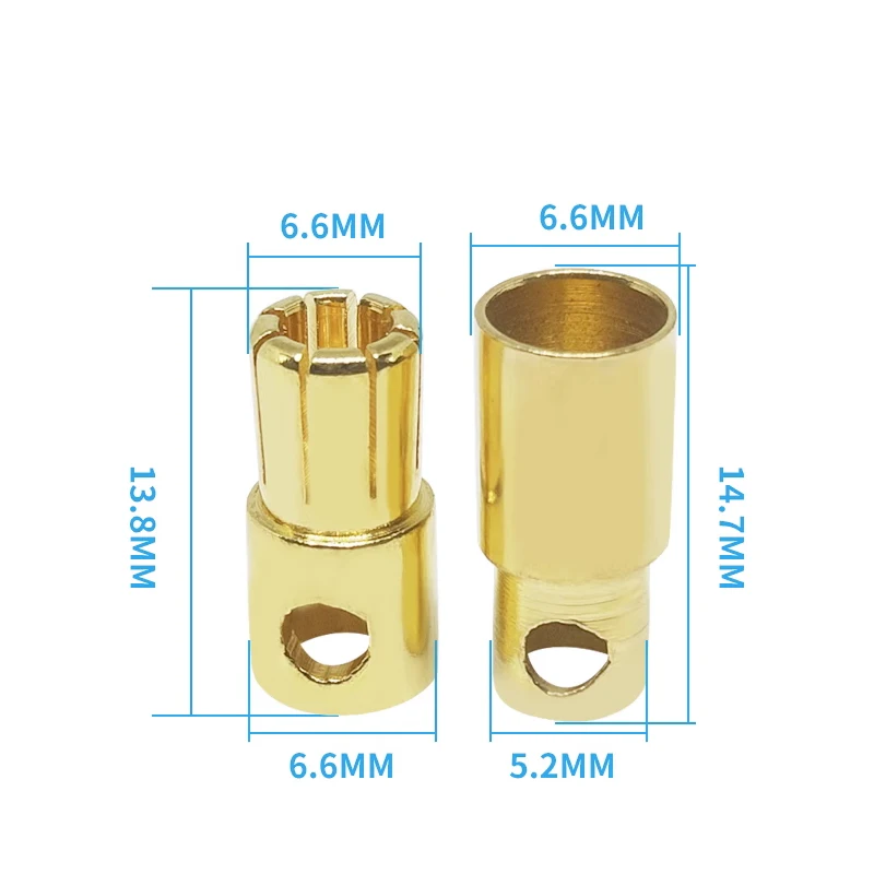 

20 банановых штепселей / партий 2 / 3 / 3.5 / 4 / 5 / 6 / 8 мм Позолоченные банановые разъемы для литиевых батарей