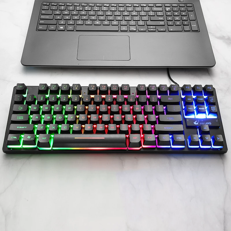 

Mix Backlit Led Wired Keyboard Ergonomic Gaming Keyboard Electronic Keyboards Removable Keyboard Gaming Mechanical Keyboard