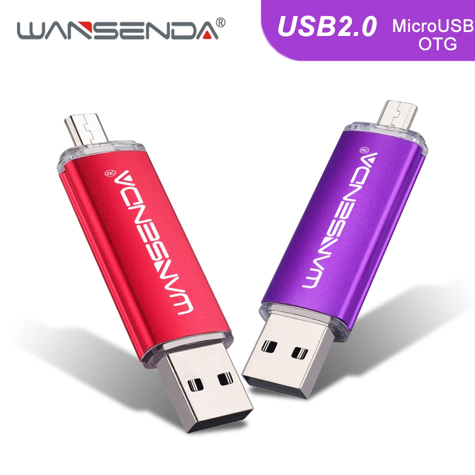 

WANSENDA USB флеш-накопитель, OTG, Micro USB 2,0, 32 ГБ, 8 ГБ, 16 ГБ, 64 ГБ, 128 ГБ, 256 ГБ