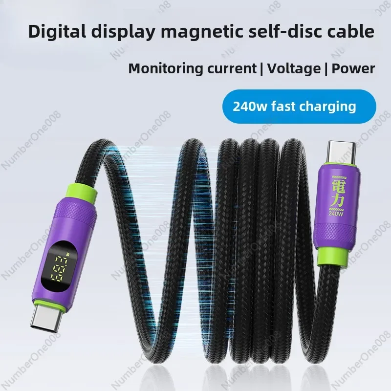 Магнитный зарядный кабель автомобильный для передачи данных цифровой дисплей