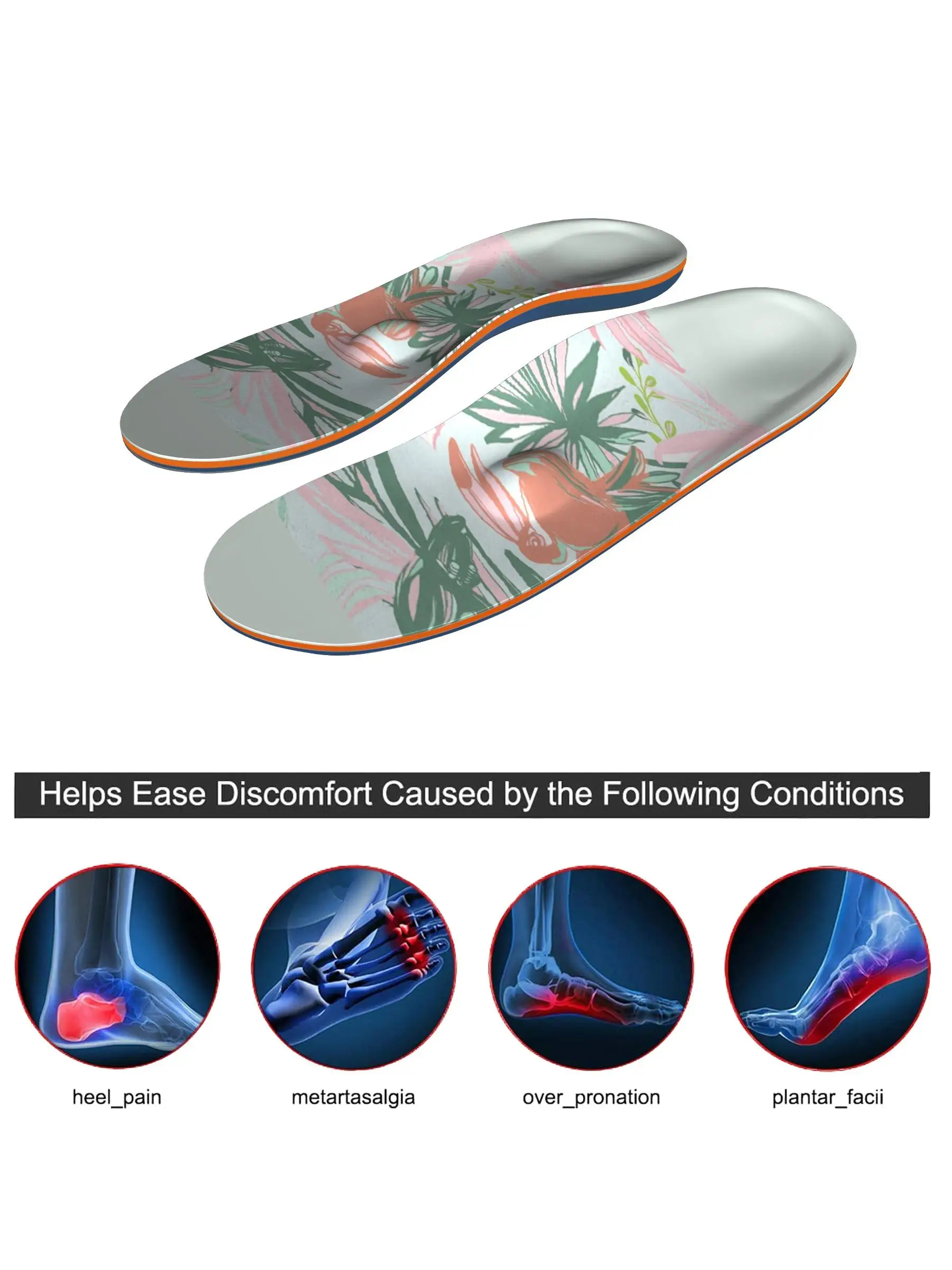 Insoles for feetHeel Fasciitis Heel Pain Orthopedic Insole Arch Support Orthopedic Athletic Insole