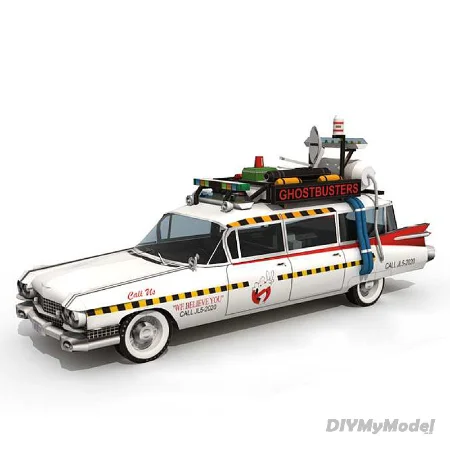 

Охотники за привидениями, автомобиль Ecto-1A 1:20, искусство оригами, 3D бумажная модель, поделки из бумаги для подростков и взрослых, игрушки ZX-016