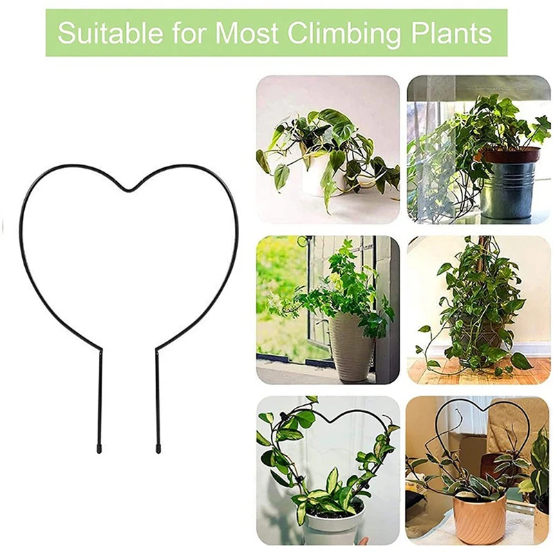 

Металлическая подставка для растений в форме сердца, рама для подъема овощей, декоративное растение для сада, горшков, двора, парка, «сделай сам», горшечные растения