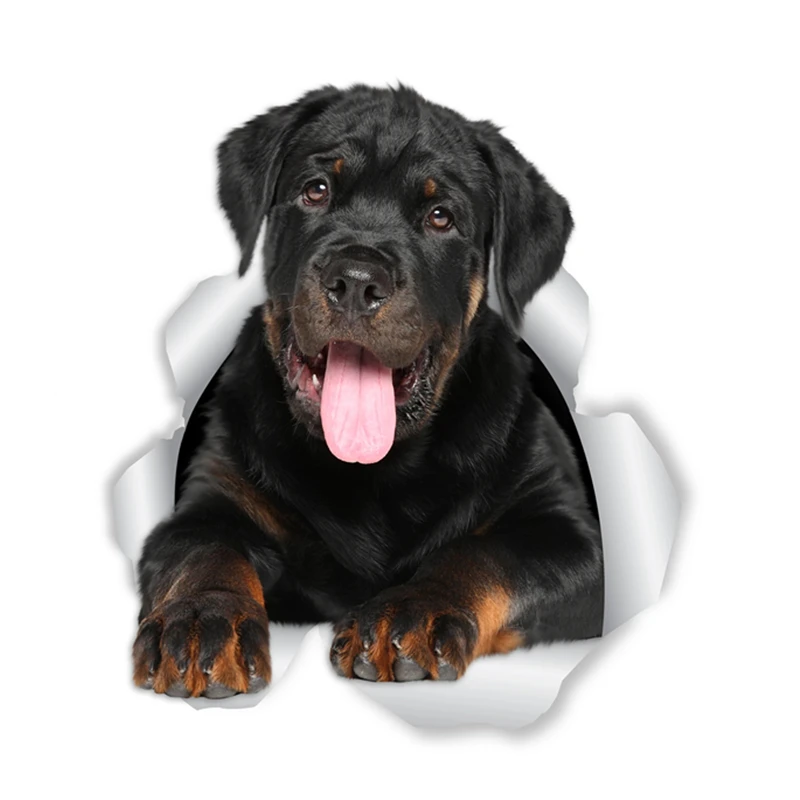 

A0526#13cm/17cm Removable Decal Friendly Rottweiler Pet Dogs Car Sticker Waterproof Accessories on Bumper Rear Window