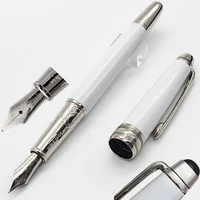 gms monte white ceramic 163 mb fountain pens with serial number office school stationery writing smooth