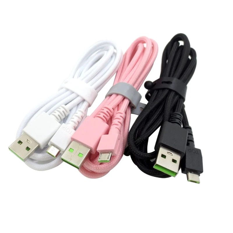 Braided Micro USB Cable for Naga  Wireless Mouse Charging Wire Replacement Charging Cable 180cm/70.78in