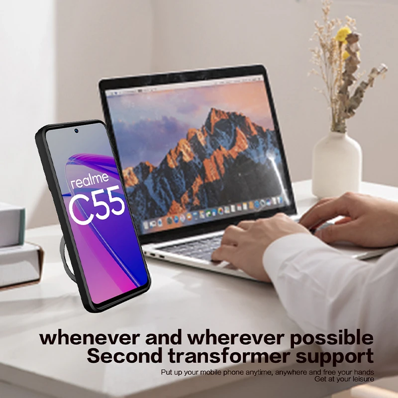 Для Realmi C55 4G фотоэлемент искусственная Противоударная защита для Realme C 55 6 72