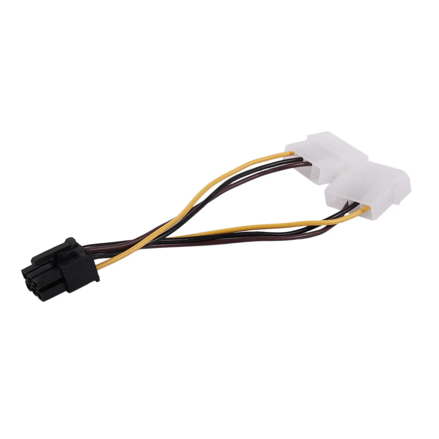 Фото B03B-A Двойной 4-контактный разъем питания Molex IDE на 6-контактный PCI-E для видеокарты Кабель-адаптер №3