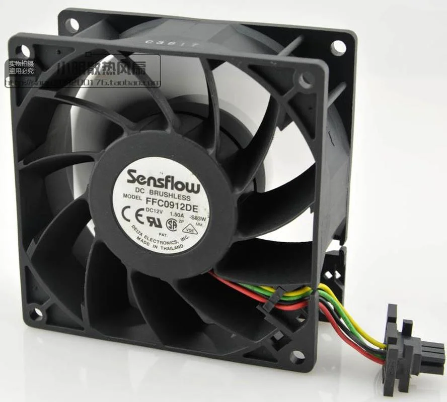 

New CPU Cooling Fan For Delta FFC0912DE 12V 1.50A 9CM 9038 Industrial Cooling Fan 90*90*38mm