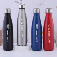 for geely car stainless steel vacuum flask 500ml insulated water bottle thermal sports cola travel mug thermo gifts