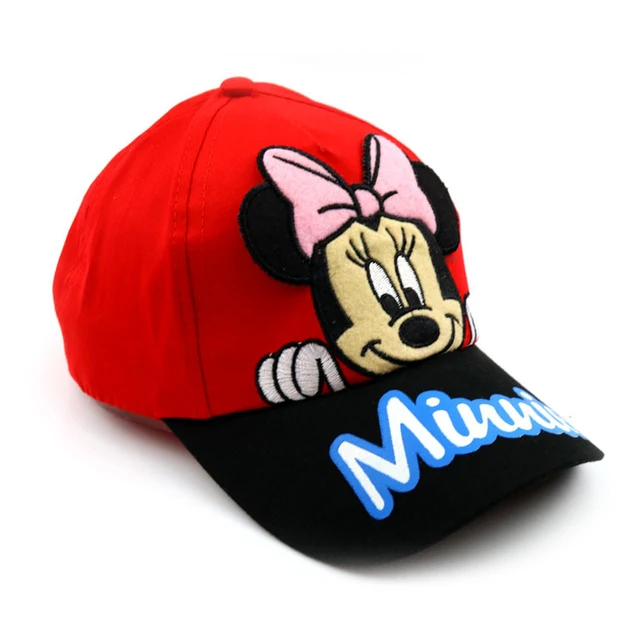 Disney Cartoon Minnie Mouse Sun Cap Little Baby Hat for Kids Embroidered Cotton Children Baseball Cap Autumn Girl Outdoor Hat 5