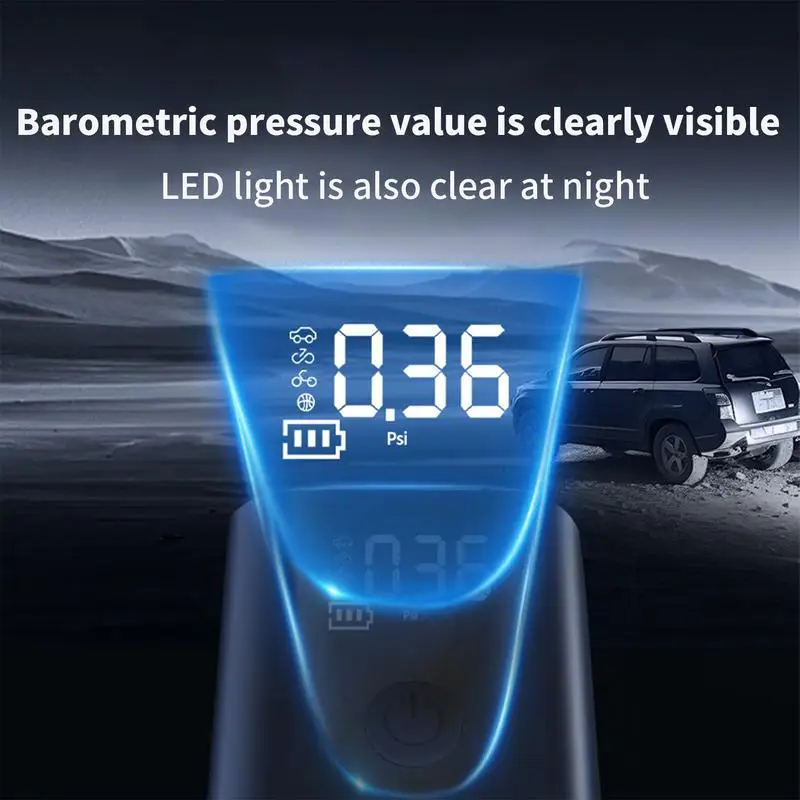 Цифровой насос для шин перезаряжаемый портативный воздушный колес семейный