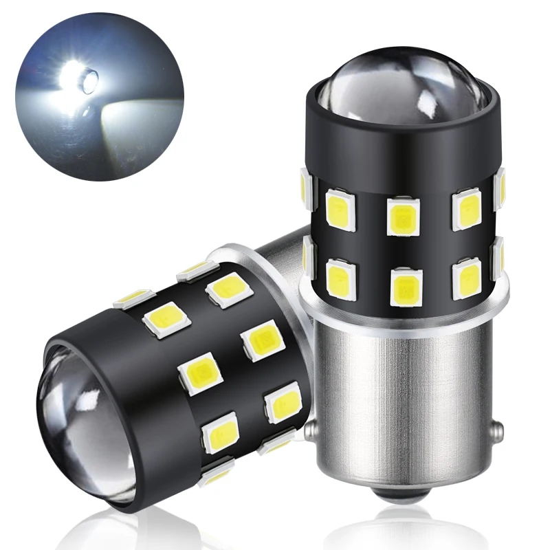 

JIACHI 2PCS 1156 BA15S Turn Signal Lamp P21W BAU15S PY21W LED T20 7440 W21W P21/5W 1157 BAY15D Brake Light Yellow White DC12-24V