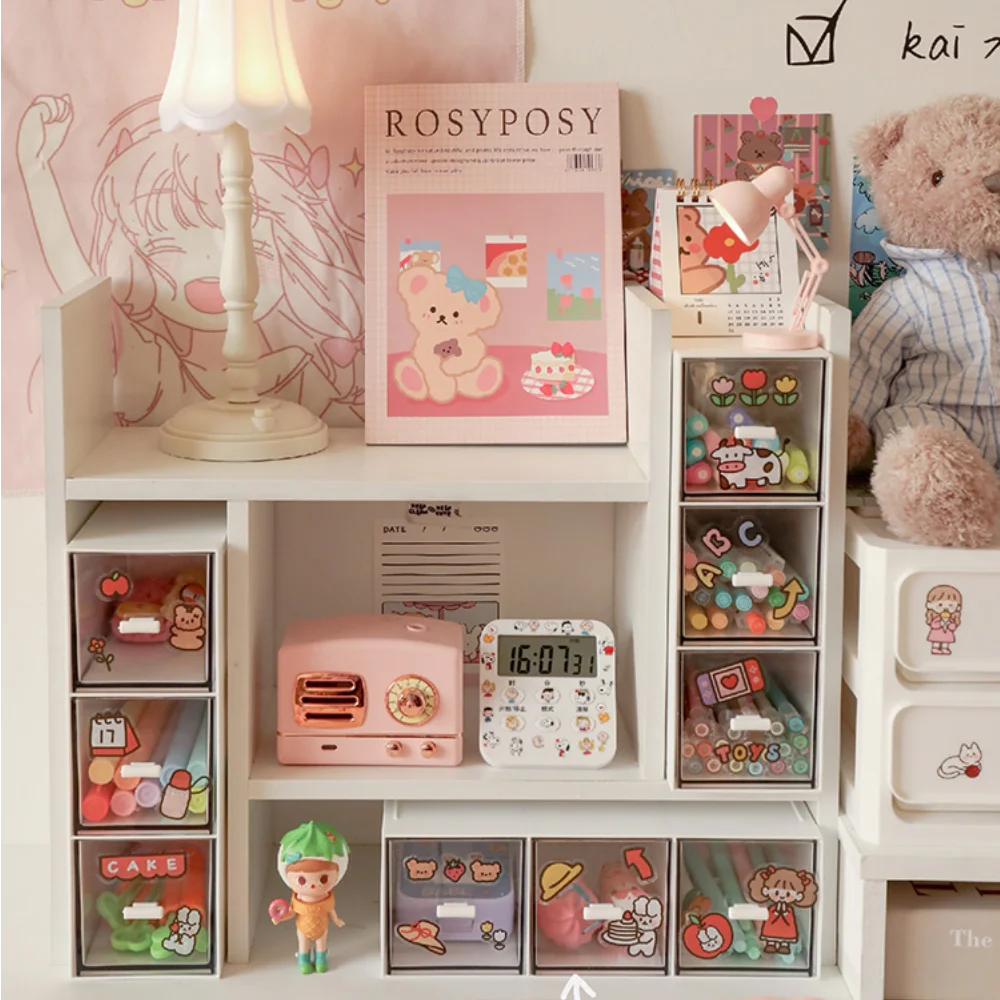 Настольный ящик-органайзер для хранения многослойный ящик косметики органайзер