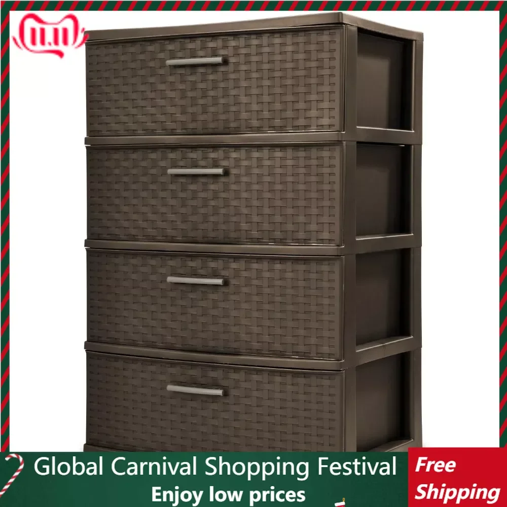 

Sterilite 4 Drawer Wide Weave Tower Espresso