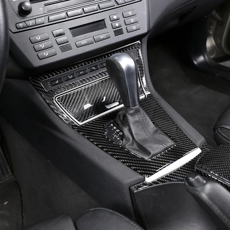 Фото Для BMW X3 E83 2006-10 мягкая карбоновая внутренняя отделка центральная консоль CD панель переключения передач крышка наклейка декоративные автомобильные аксессуары №3