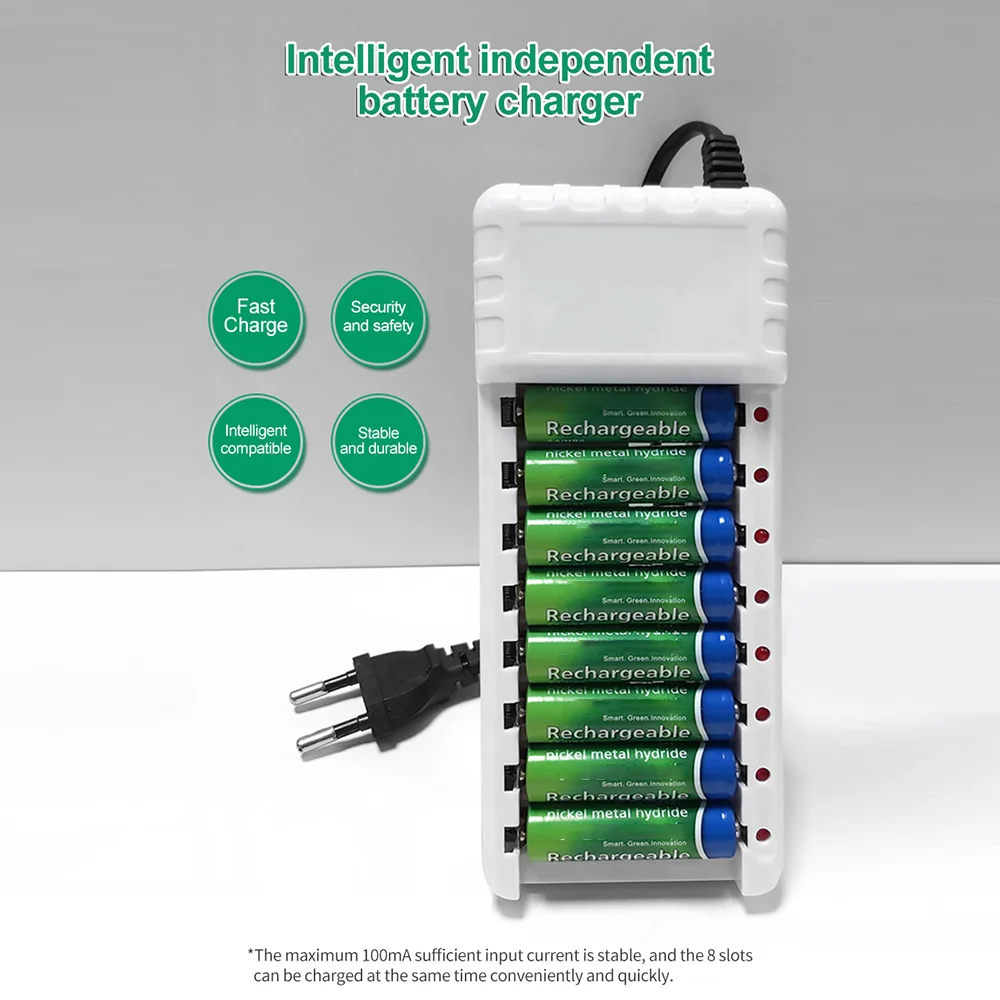 

Зарядное устройство для батарей AA/AAA Ni-Cd, 8 ячеек