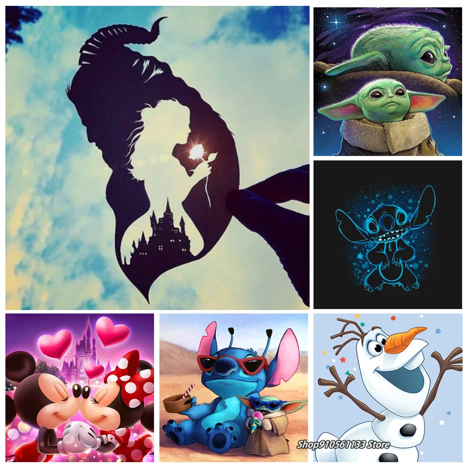 

Алмазная живопись с Микки Маусом, мультяшная Вышивка крестиком, полноразмерная 5d мозаика, круглая вышивка, украшение для стен, подарок DSN0002