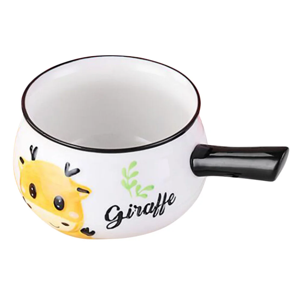 

Salad Bowl with Handle Useful Dessert Bowl Creative Style Bowl for Breakfast