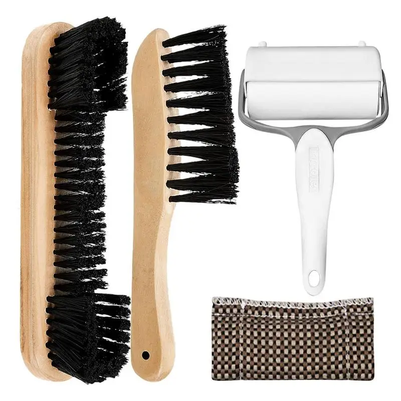 

Набор аксессуаров для бассейна, Набор щеток для стола с чистящей тканью и ручкой из натурального дерева