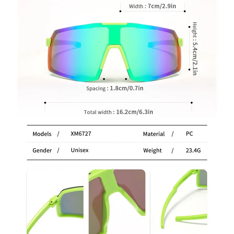 Солнцезащитные очки без оправы для велоспорта мужские и женские линзы UV400 бега