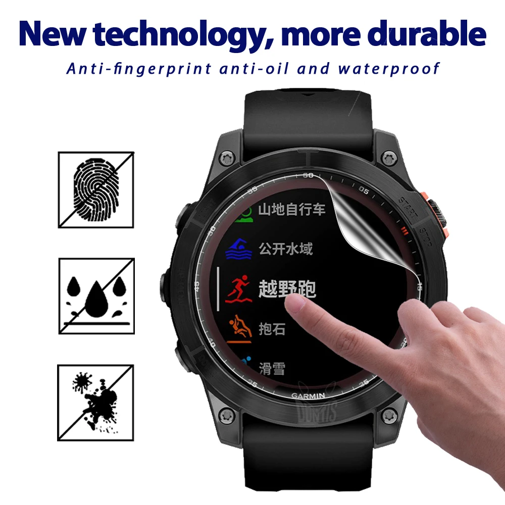 Защита экрана для Garmin fenix 7 7S 7X 5 5S 6 6X 6S Epix Pro Solar Smart Watch мягкая защитная пленка из ТПУ