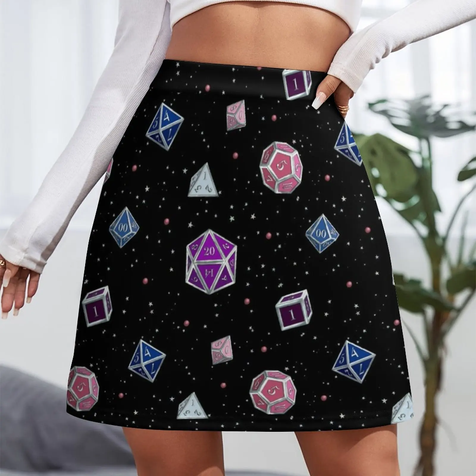 D &amp Genderfluid Pride Dice Set мини-юбка летние юбки косплей женское платье Skort для женщин