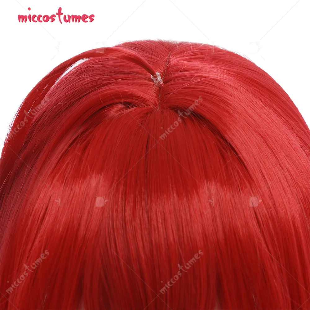 Женский парик для косплея на Хэллоуин Красный длинный с челкой | Тематическая