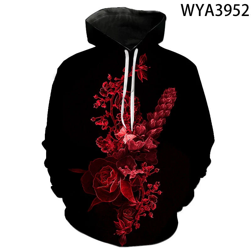 

Spring And Fall 3D Printed Sweatshirts Art Flower Design Men Women Children Fashion Hoodies Pullover Streetwear Boy Girl Kids